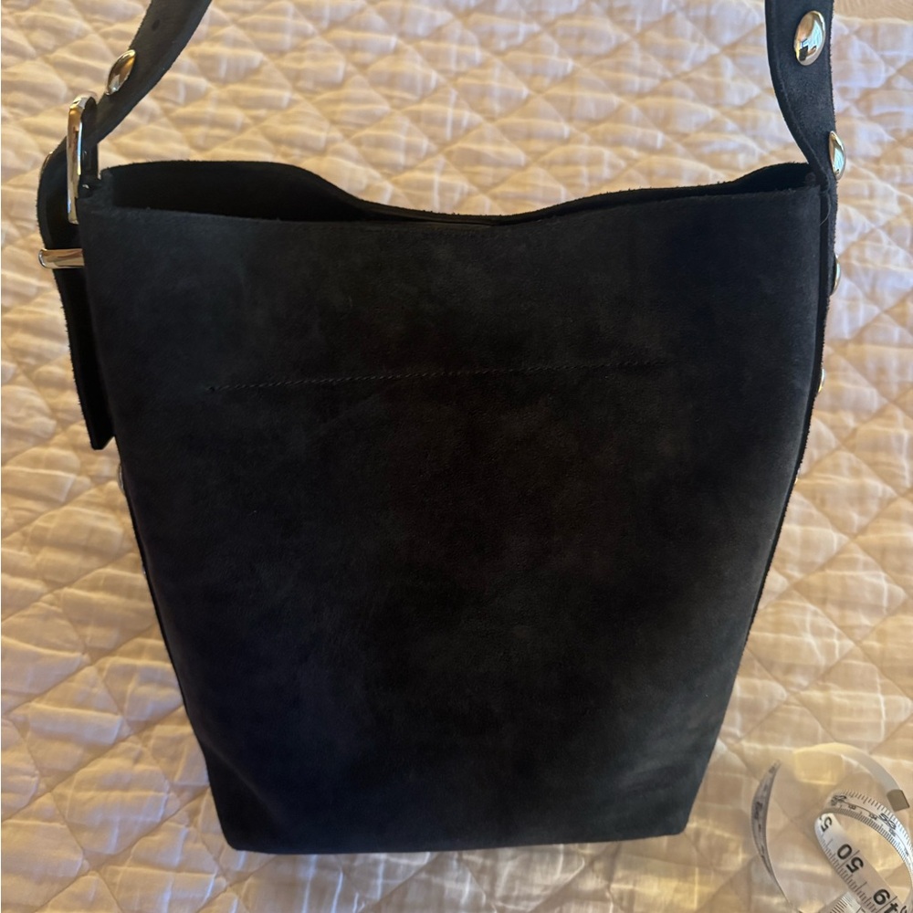 Madewell Navy Blue Suede Tote Bag
